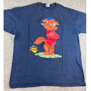 Vintage 90s Paw Island Butch Shirt Mens Blue Cartoon Graphic Tee Streetwear XL
